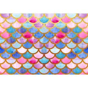 Colorful Fish Scale like Painted Photography Backdrops