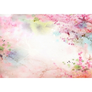 Personalized Colorful Flowers Painted Plain Backdrops Textured Photography Background Prop