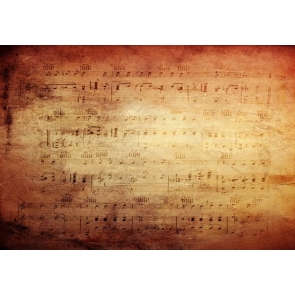 Vintage Retro Musical Notes Textured Studio Portrait Photography Background Prop