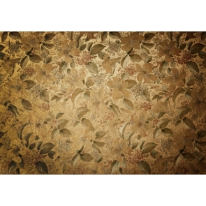 Retro Vintage Yellowing Flowers Leaf Wall Vinyl Background Photography