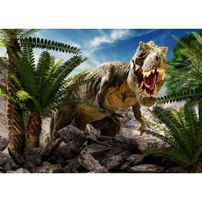 Tyrannosaurus Rex Dinosaur Party Backdrop Photography Background