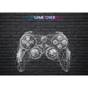 Black Brick Wall Backdrop Game Over Background