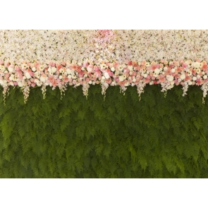 Green Plant Roses Flower Wall Wedding Backdrop Bridal Shower Background