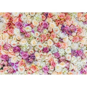 Colorful Roses Flower Wall Wedding Backdrop Photography Background