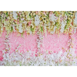 Pink White Yellow Combination Flower Backdrop Wedding Bridal Shower Background