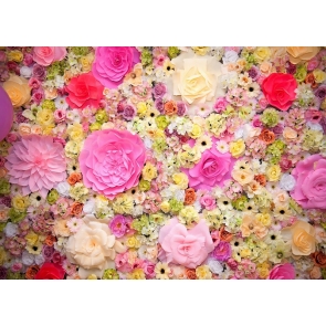 Colorful Flower Wall Backdrop Photography Background