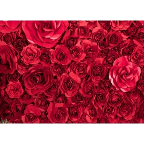 Red Flower Wall Backdrop Birthday Party Decoration Background
