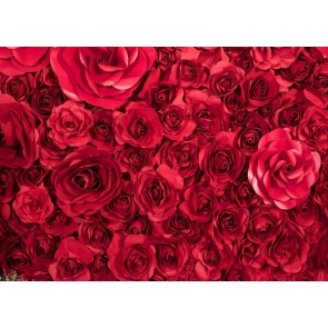 Red Flower Wall Backdrop Birthday Party Decoration Background