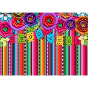 Carnival Fiesta Backdrop Photography Mexican Element DIY Party Background