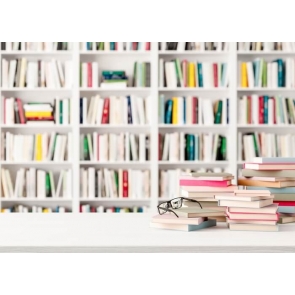 Bokeh Bookshelf Backdrop Bookcase Photography Background