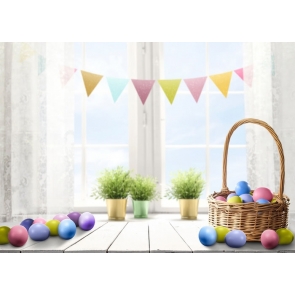 Window Bunting Baby Shower Birthday Party Backdrop Stage Photography Background