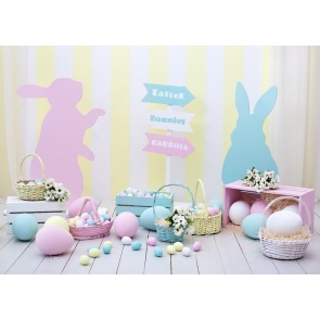 Personalized Bunny Egg Easter Backdrop Party Photography Background