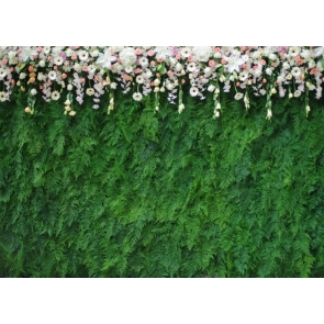 Green Leaves Floral Wall Backdrop Wedding Bridal Baby Shower Birthday Party Photography Background