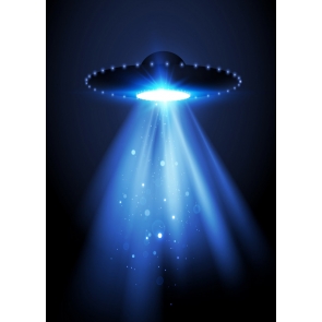 Light In Dark Blue UFO Theme Backdrop Studio Photography Background