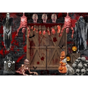 Spooky Terror Zombie Scene Halloween Backdrop Party Decorations Background