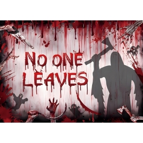 Scary Blood Hand Dripping Blood Halloween Backdrop 