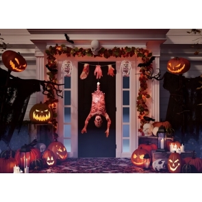 Bloody Terror Zombie Scene Halloween Backdrop Party Decorations Background