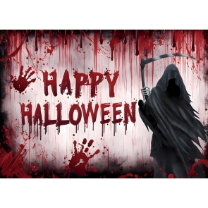 Scary White Dripping Blood Blood Hand Halloween Backdrop Party Decorations Background