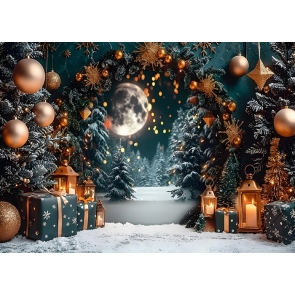Christmas Tree Backdrop New Year Decoration Background