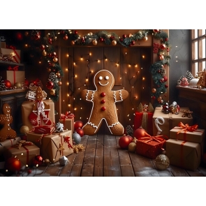Christmas Gingerbread Backdrop New Year Decoration Background