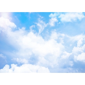 Blue Sky White Cloud Party Backdrop Photo Studio Photography Background