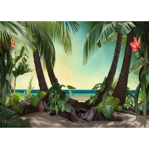 Palm Tree Backdrop Baby Birthday Bridal Shower Party Photography Background