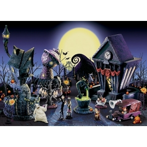 Halloween Nightmare Before Christmas Backdrop Stage Decoration Prop Photo Booth Photography Background