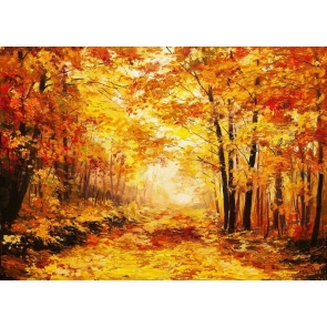 Yellow Maple Leaves Autumn Scenic Backdrop Photo Booths Studio  Photography Background