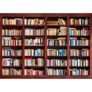 Bookshelf Backdrop Bookcase Wall Photography Background