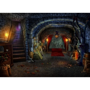 Old Inside Castle Halloween Backdrop Stage Party Photography Background