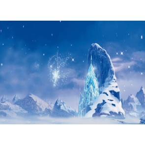 Winter Snow Ice Crystal Castle Christmas Backdrops For Stage