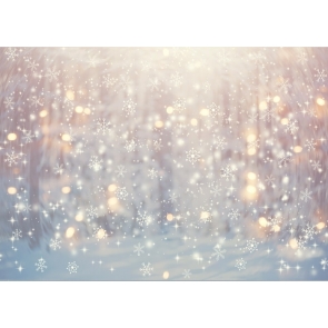 Glitter Bokeh Snowflake Backdrop Christmas Party Stage Background