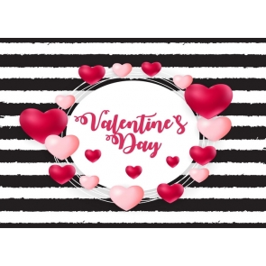 Black And White Striped Valentines Day Backdrop Party Photography Background