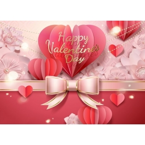 Personalized Red Heart Shaped Theme Happly Valentines Day Backdrop Party Photography Background