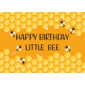 Children Happy Birthday Little Bee Honeycomb Backdrop Party Decor ation Prop