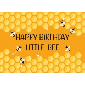 Children Happy Birthday Little Bee Honeycomb Backdrop Party Decor ation Prop