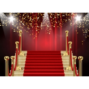 Luxury Retro Red Carpet Backdrop Stage Photography Background