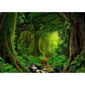 Green Big Tree Jungle Forest Backdrop Stage Party Photography Background