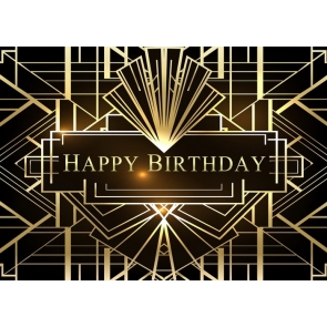 Great Gatsby 1920s Personalized Happy Birthday Party Backdrop