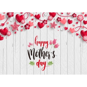  Retro Wood Photo Booth Background Happy Mother's Day Backdrop