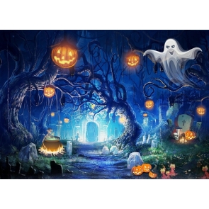 Ghost Dead Tree Forest Halloween Backdrop Stage Party Photography Background