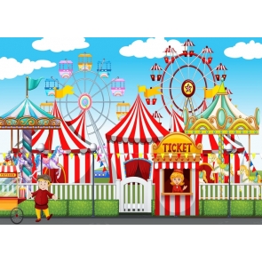 Circus Carnival Ferris Wheel Kids Birthday Party Backdrop Decoration Prop