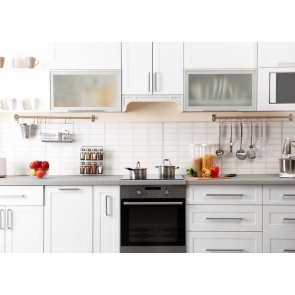 Modern White Kitchen Backdrop Studio Photography Background