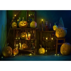 Halloween Party Pumpkin Theme Backdrop Stage Photography Background