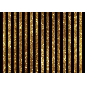 Black And Gold Glitter Stripe Backdrop For Adults Children Happy Birthday Party Photography Background