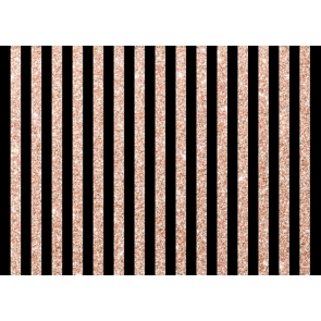 Black And Rose Gold Glitter Stripe Backdrop Happy Birthday Party Photography Background