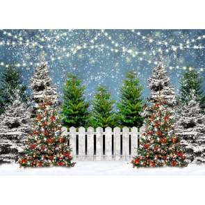 Fairy Lights Christmas Tree Backdrop Stage Studio Party Background