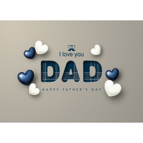Unique Personalized Love Heart Shape Happy Father's Day Backdrop