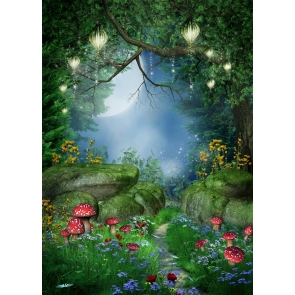 Fairy Tale Enchanted Forest Wonderland Backdrop Party Studio Photography Background