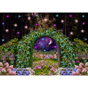 Personalized Flower Enchanted Forest Arch Christmas Backdrop Studio Party Photography Background